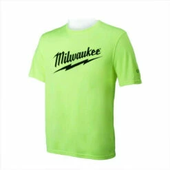 Milwaukee MWT155-2XL Safety Green Double Dry Interlock T-Shirt 2X-Large