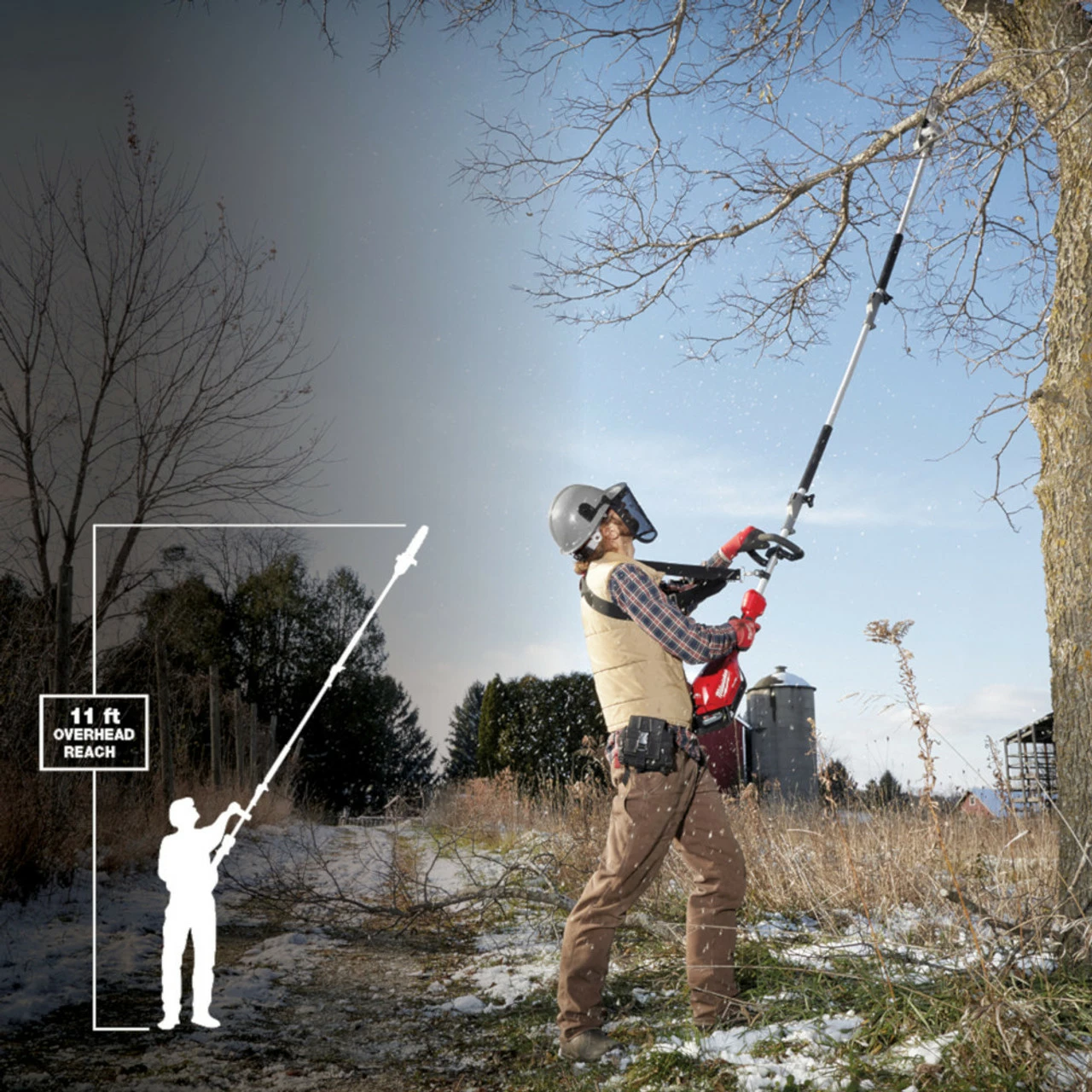 Milwaukee 2825-20PS M18 FUEL 10 In. Pole Saw W/ QUIK-LOK Bare Tool 4 Milwaukee 2825-20PS M18 FUEL 10 In. Pole Saw W/ QUIK-LOK Bare Tool - Image 2