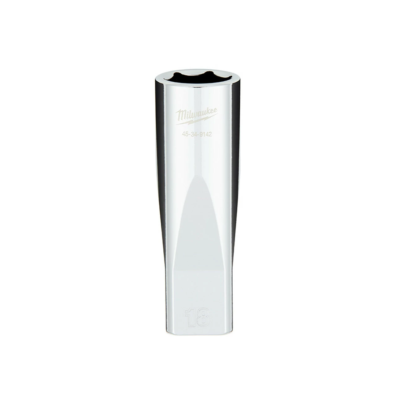 Milwaukee 45-34-9142 1/2 Drive 18mm Metric 6-Point Deep Socket With FOUR FLAT Sides 3 Milwaukee 45-34-9142 1/2 Drive 18mm Metric 6-Point Deep Socket With FOUR FLAT Sides