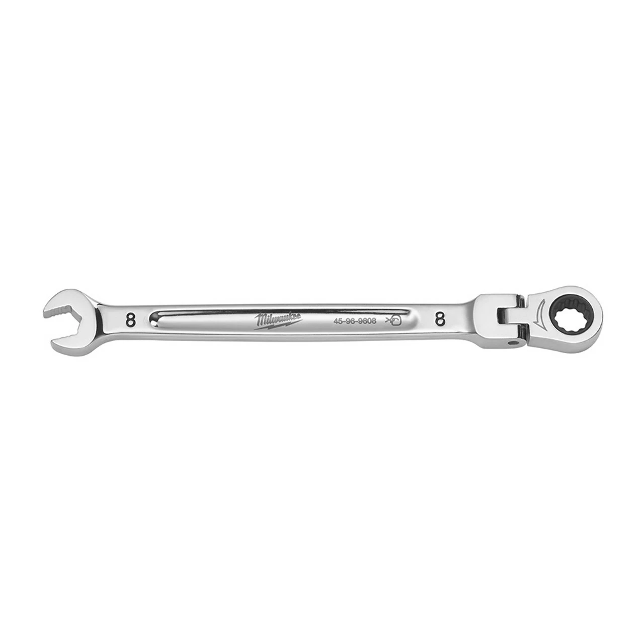 Milwaukee 45-96-9608 8mm Flex Head Ratcheting Wrench 3 Milwaukee 45-96-9608 8mm Flex Head Ratcheting Wrench