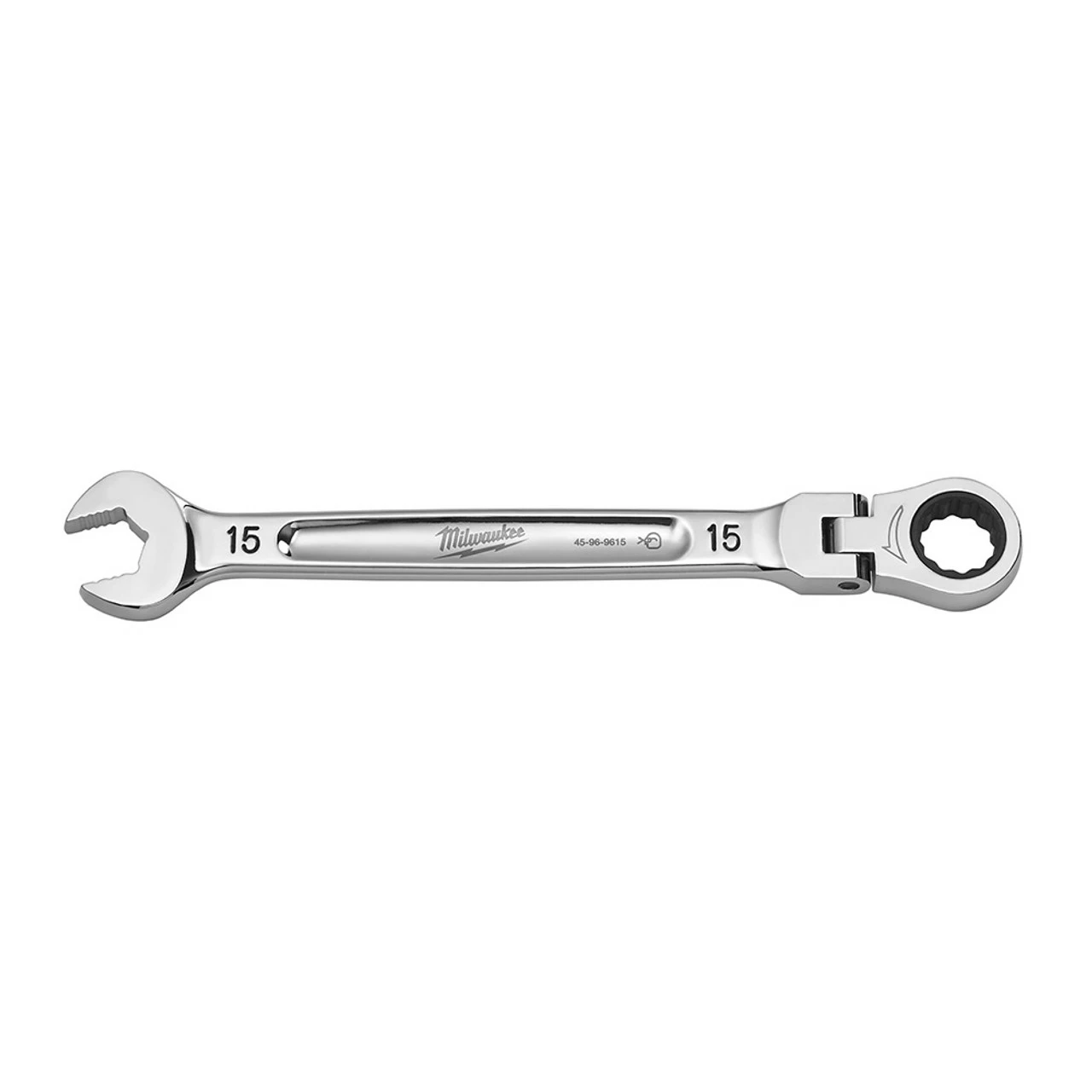 Milwaukee 45-96-9615 15mm Flex Head Ratcheting Wrench 3 Milwaukee 45-96-9615 15mm Flex Head Ratcheting Wrench