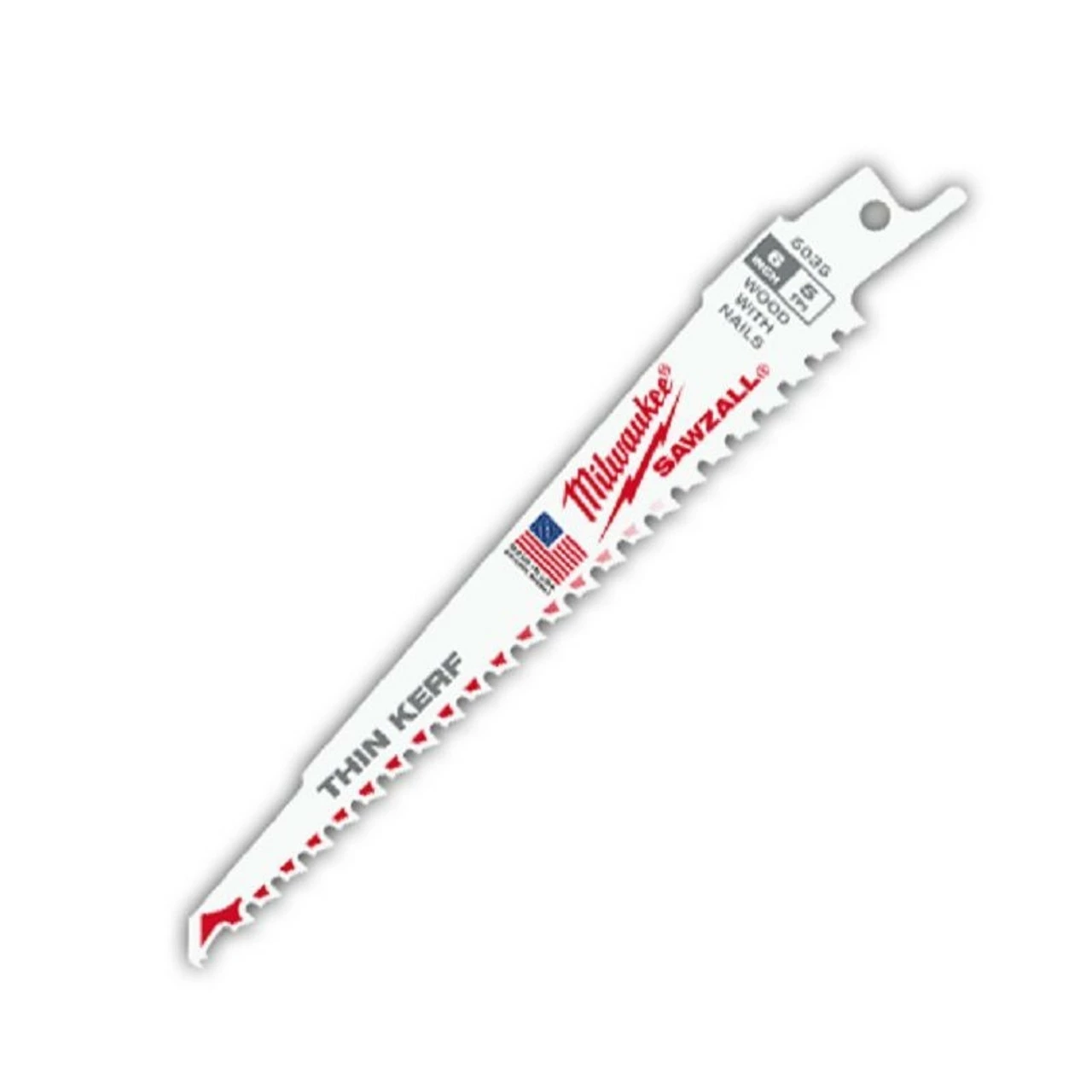 Milwaukee 48-00-5035 6 In. 5 TPI Thin Kerf Sawzall Blades (5 Pk) 3 Milwaukee 48-00-5035 6 In. 5 TPI Thin Kerf Sawzall Blades (5 Pk)