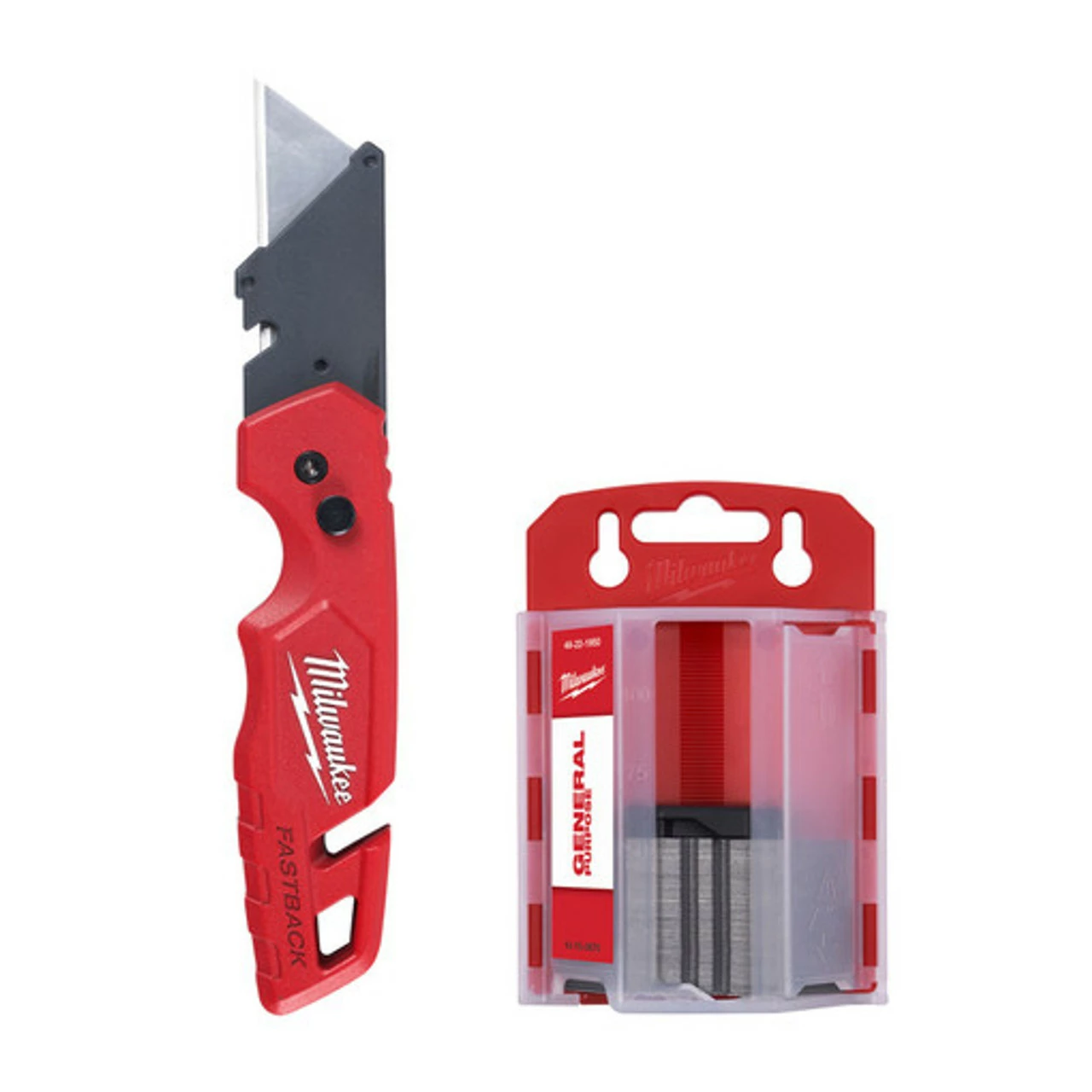 Milwaukee 48-22-1504 FASTBACK Folding Utility Knife And Blades Set 3 Milwaukee 48-22-1504 FASTBACK Folding Utility Knife And Blades Set