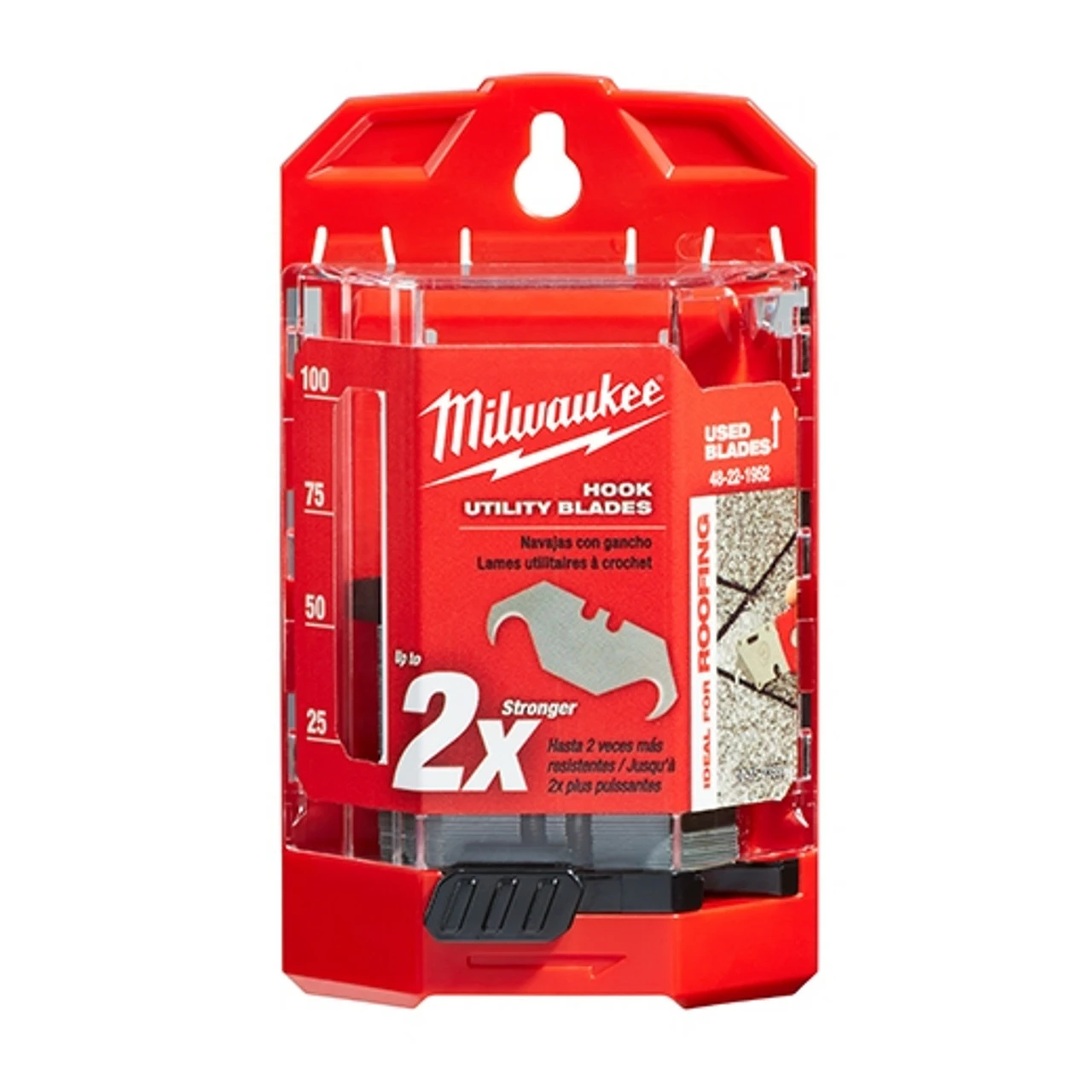 Milwaukee 48-22-1952 50 PC Hook Utility Knife Blades W/ Dispenser 3 Milwaukee 48-22-1952 50 PC Hook Utility Knife Blades W/ Dispenser