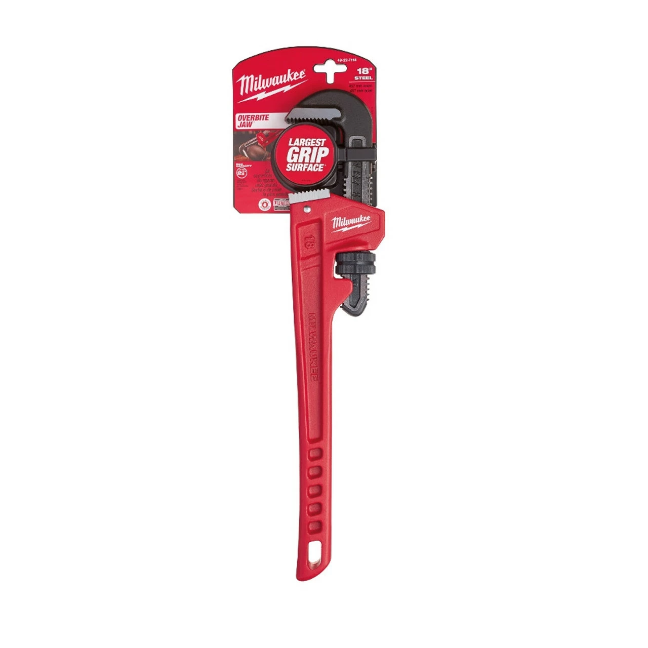 Milwaukee 48-22-7118 18 In. Steel Pipe Wrench 4 Milwaukee 48-22-7118 18 In. Steel Pipe Wrench - Image 2