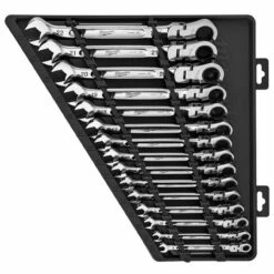 Milwaukee 48-22-9513 15pc Flex Head Ratcheting Combination Wrench Set Metric