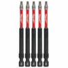 Milwaukee 48-32-4574 SHOCKWAVE 3-1/2 Impact Square Recess #2 Power Bits 5 Pk -Default Template 7 48 32 4574 25046.1702661587