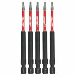 Milwaukee 48-32-4576 SHOCKWAVE 3-1/2 Impact T10 Bit 5 Pk