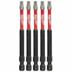 Milwaukee 48-32-4579 SHOCKWAVE 3-1/2 Impact T25 Bit 5 Pk