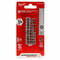 Milwaukee 48-32-4618 10 Pc. SHOCKWAVE Torx Security Insert Bit Set