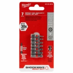 Milwaukee 48-32-4619 7 Pc. SHOCKWAVE Hex Security Insert Bit Set