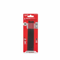 Milwaukee 48-32-4855 #2 Square Recess Shockwave 6 In. Power Bit 5 Pack