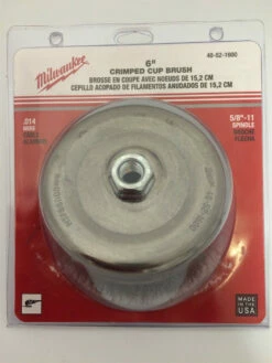 Milwaukee 48-52-1600 6 In. Crimped Wire Cup Brush- Carbon Steel