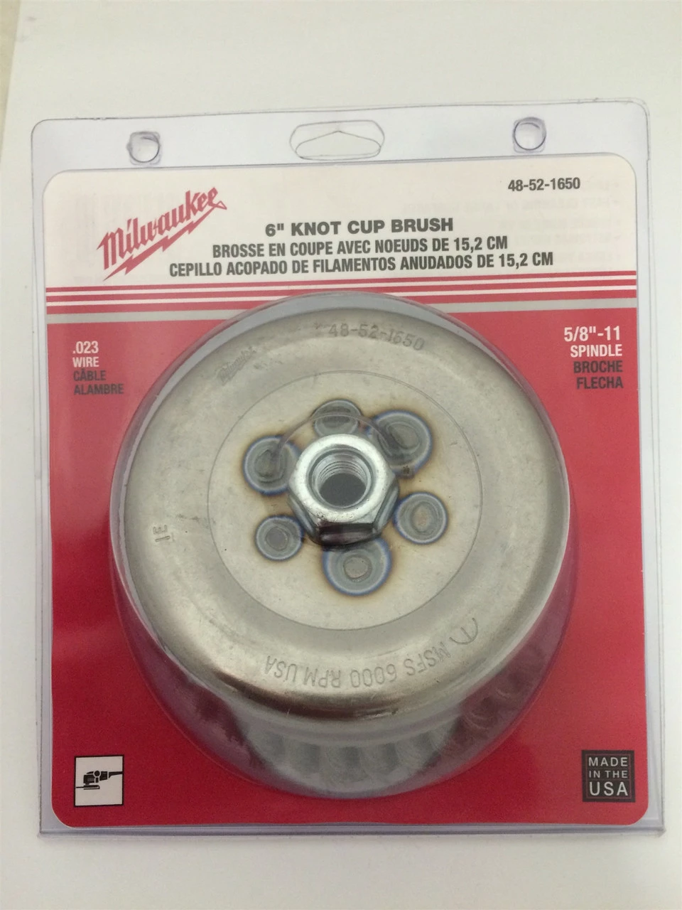 Milwaukee 48-52-1650 Knotted Cup Brush 6 In. 3 Milwaukee 48-52-1650 Knotted Cup Brush 6 In.