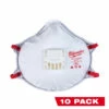 Milwaukee 48-73-4004 10pk N95 Valved Respirator With Gasket -Default Template 7 48 73 4004 07175.1660136175