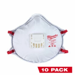 Milwaukee 48-73-4004 10pk N95 Valved Respirator With Gasket
