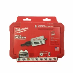 Milwaukee 49-22-4138 Plumbers 8 Pc Bi-Metal Hole Saw Kit