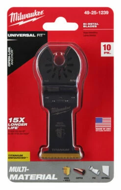 Milwaukee 49-25-1239 OPEN-LOK 1-3/8 In. Titanium Enhanced Bi-Metal Muti-Material Blade 10 Pk
