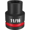 Milwaukee 49-66-6302 SHOCKWAVE Impact Duty 3/4 Drive 11/16 Standard 6 Point Socket -Default Template 7 49 66 6302 86858.1657637206