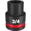Milwaukee 49-66-6303 SHOCKWAVE Impact Duty 3/4 Drive 3/4 Standard 6 Point Socket -Default Template 7 49 66 6303 19246.1657637609