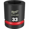 Milwaukee 49-66-6598 SHOCKWAVE Impact Duty 1 Drive 33MM Standard 6 Point Socket -Default Template 7 49 66 6598 19820.1658332630