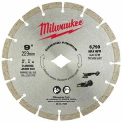 Milwaukee 49-93-7025 9 In. Diamond Premium Segmented Blade