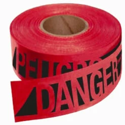 Empire 76-0604 Reinforced DANGER/PELIGRO - Tape Red 3 In. X 500 Ft.