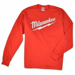 Milwaukee MWT167-L Red Long Sleeve T-Shirt Size Large